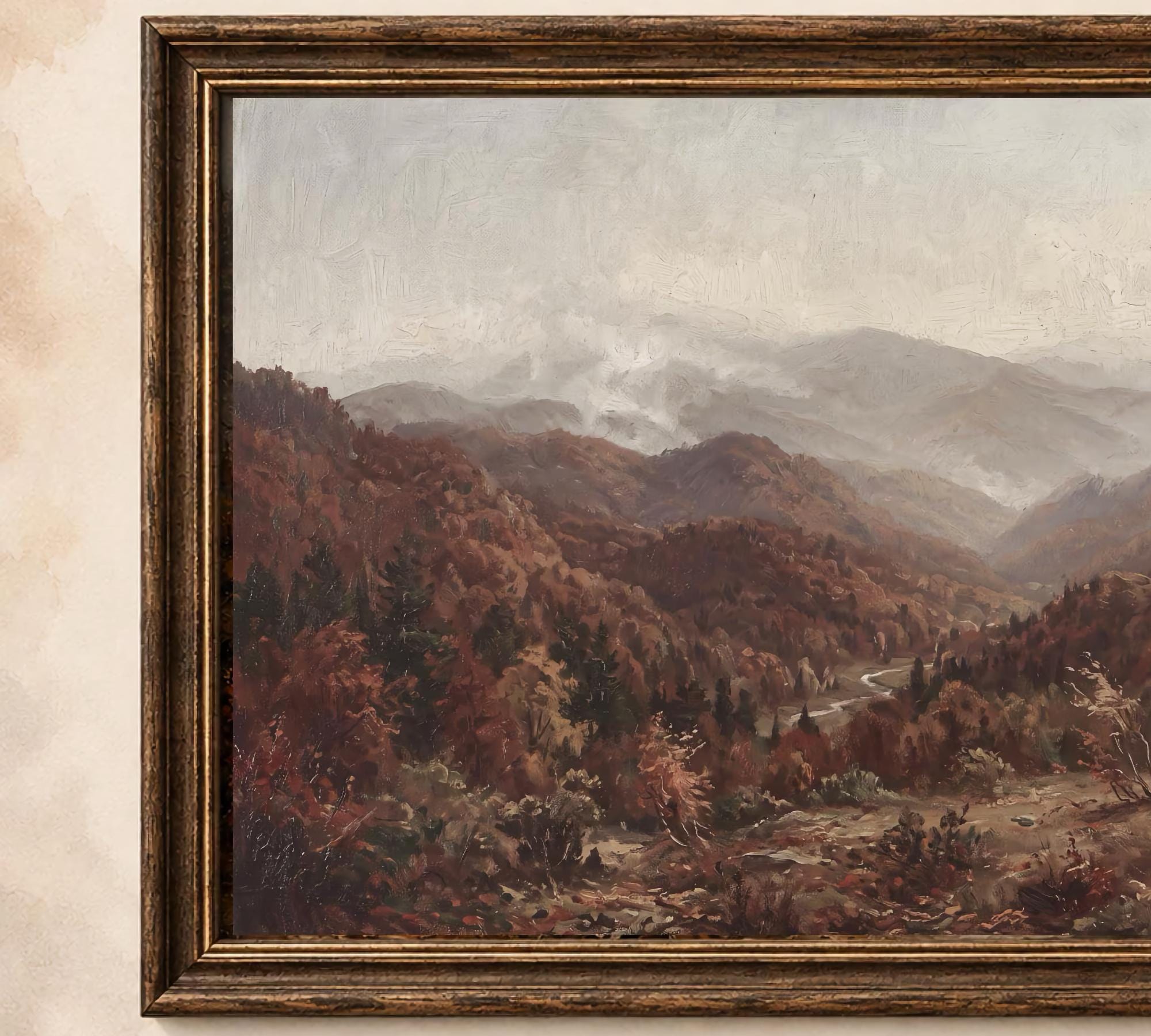 Moody Fall Mountain Print | Smoky Mountains Landscape (Digital Download) — image 2