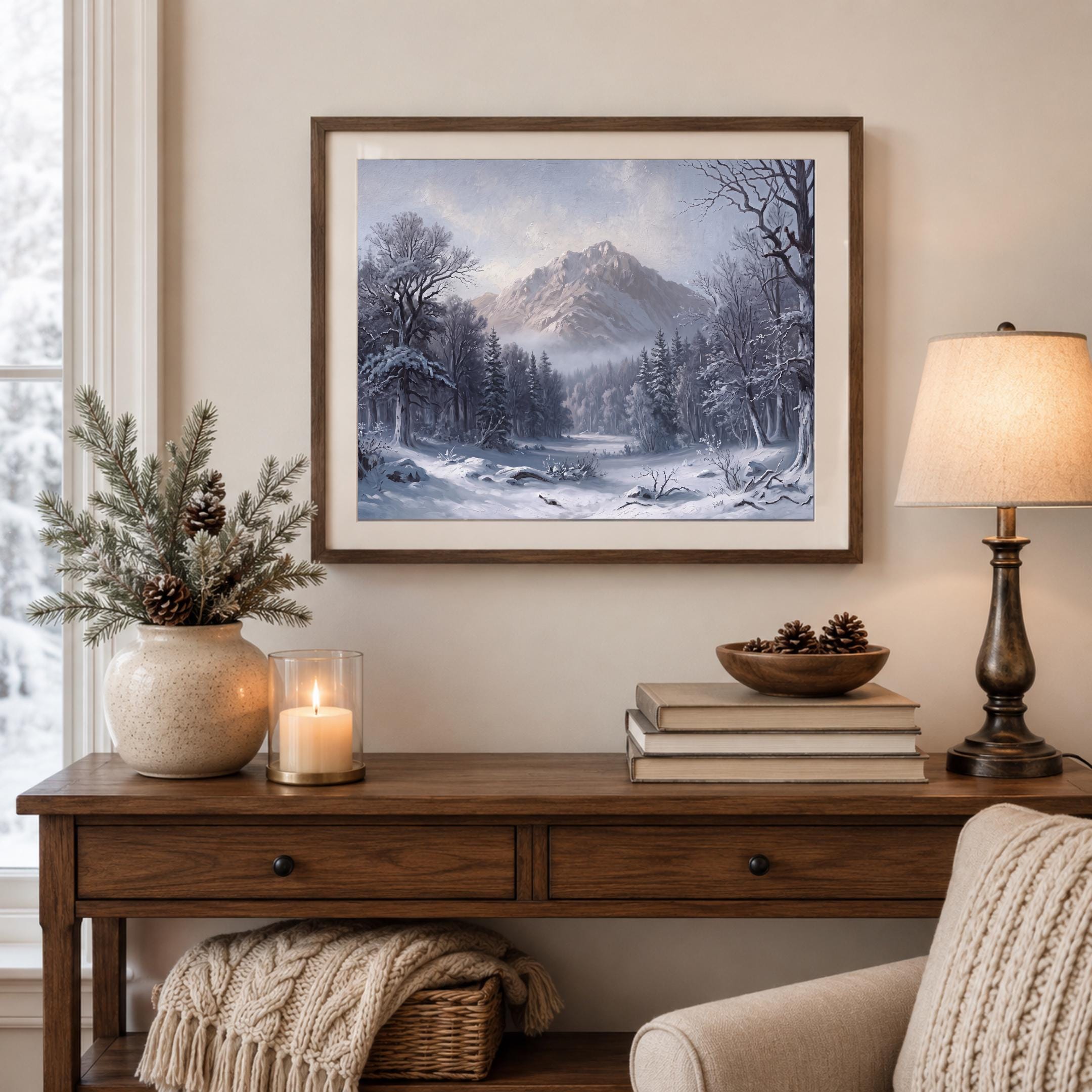 Frosted Forest below a Winter Peak — image 4