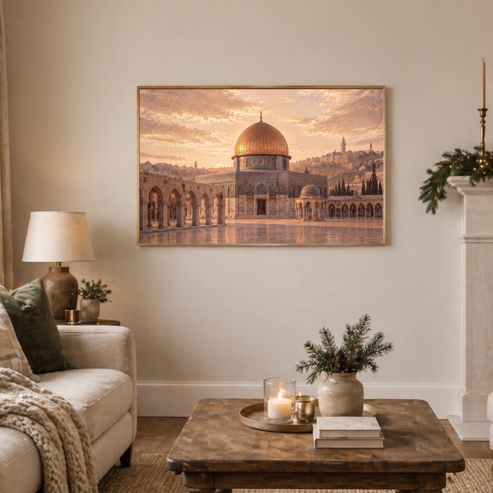 Islamic Frame TV Art Set of 3, Kaaba Medina Jerusalem Screen Display Digital Download — image 8