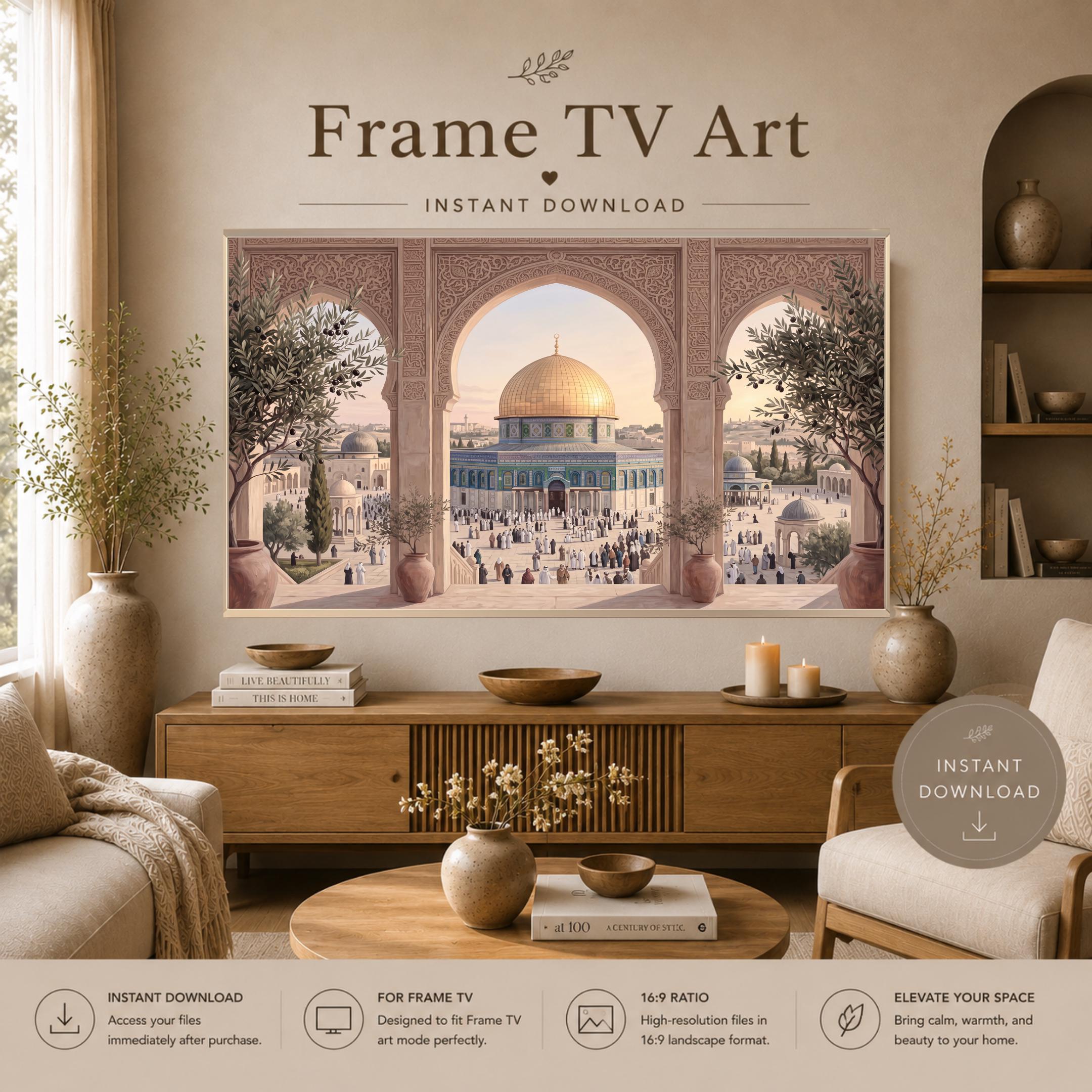 Dome of the Rock Samsung Frame TV Art Islamic Jerusalem 4K Digital Download Display — image 7