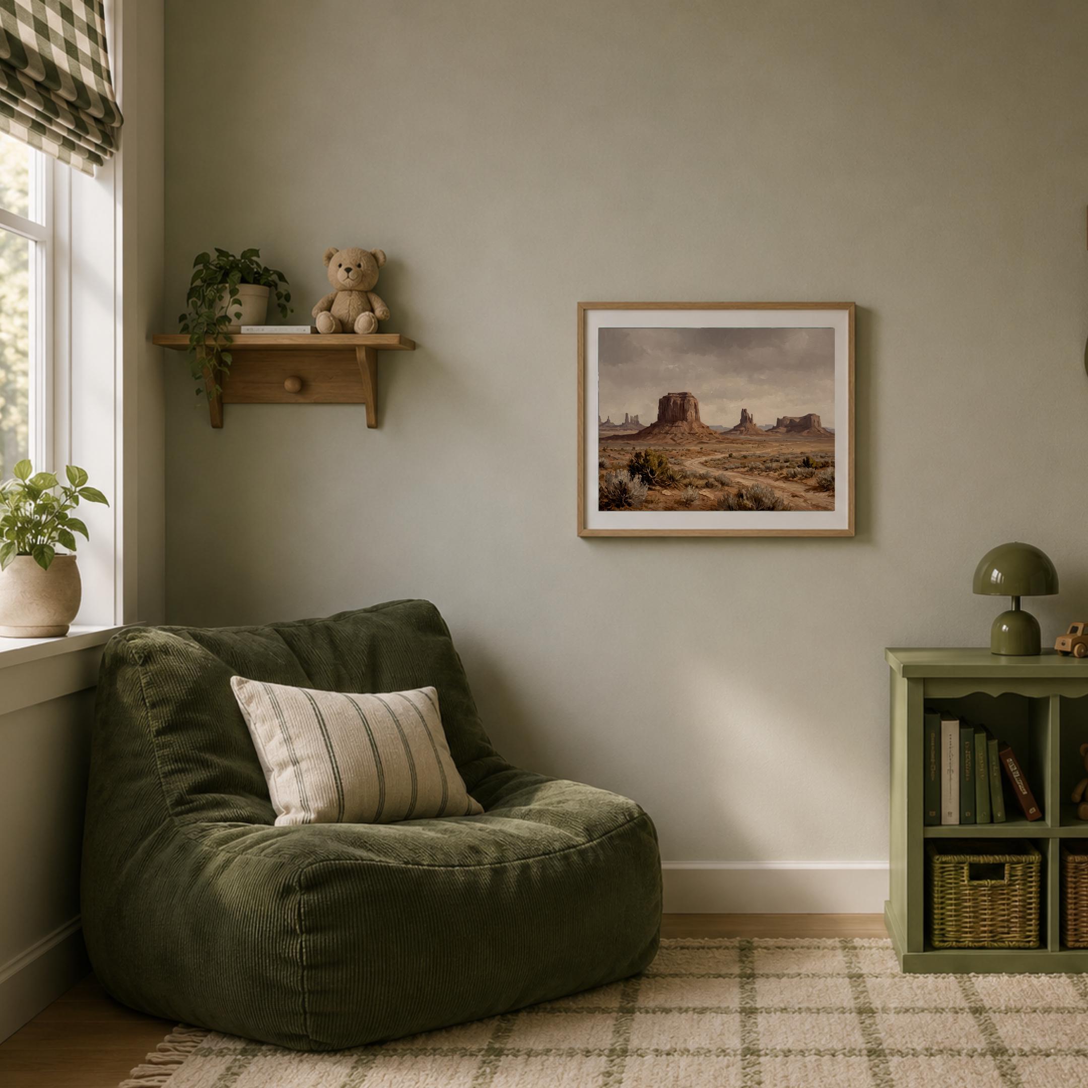 Desert Landscape Wall Art | Monument Valley Inspired | Moody Western Landscape | Vintage Southwest | Digital Download — image 6