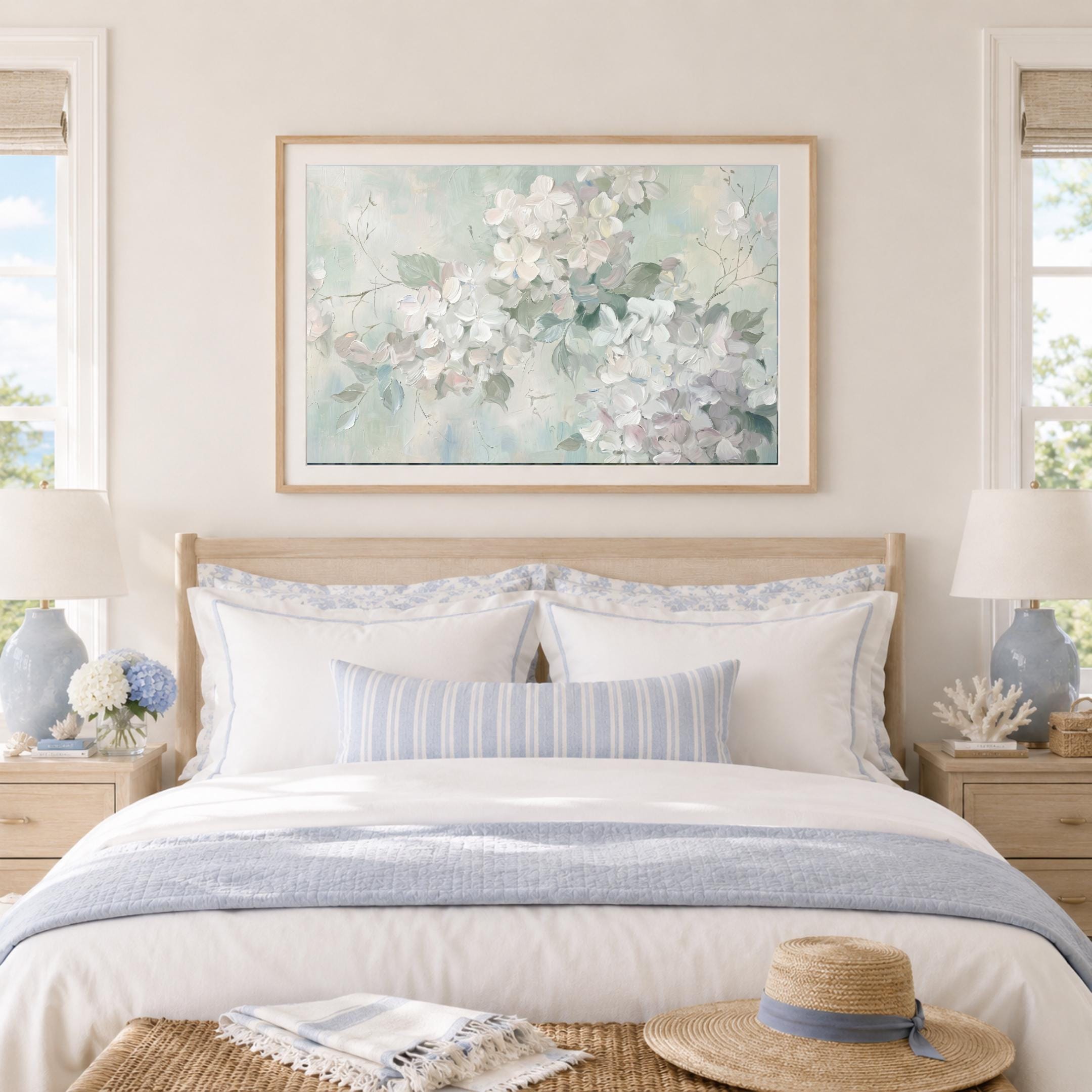 Hydrangea Wall Art Printable | Neutral Floral Print | Cottage Decor (Digital Download) — image 5