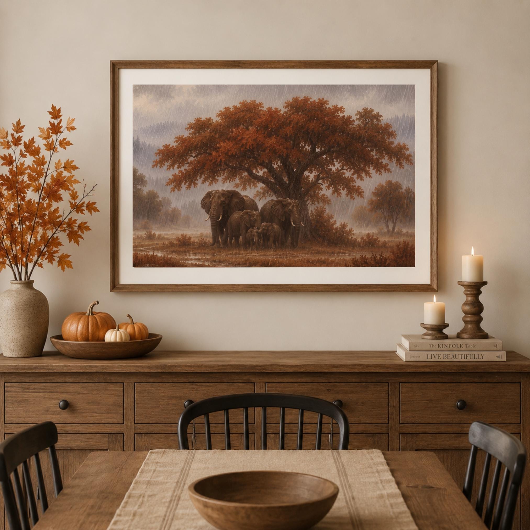 Elephant Wall Art | Wildlife Family Print | Safari Lodge Decor | Printable Digital Download — image 8