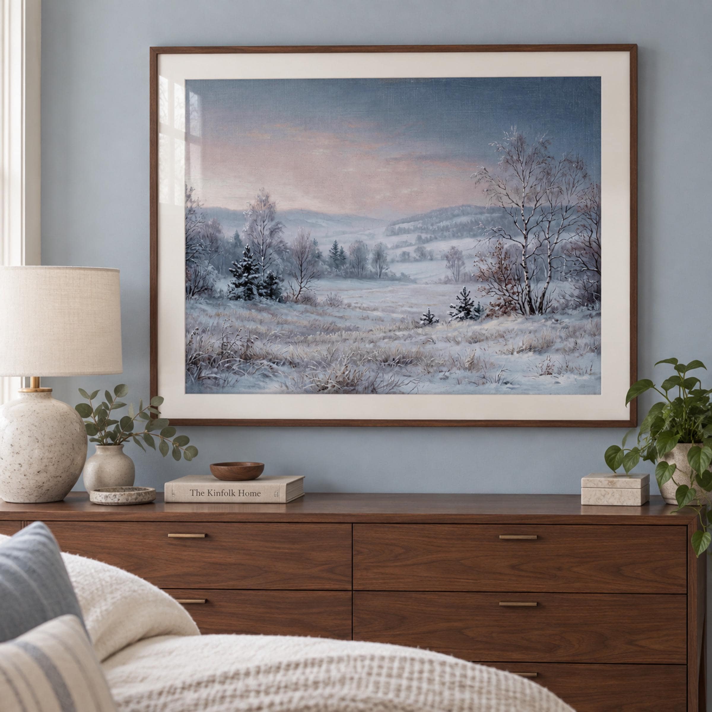 Birch Trees beneath a Pastel Winter Sky — image 5