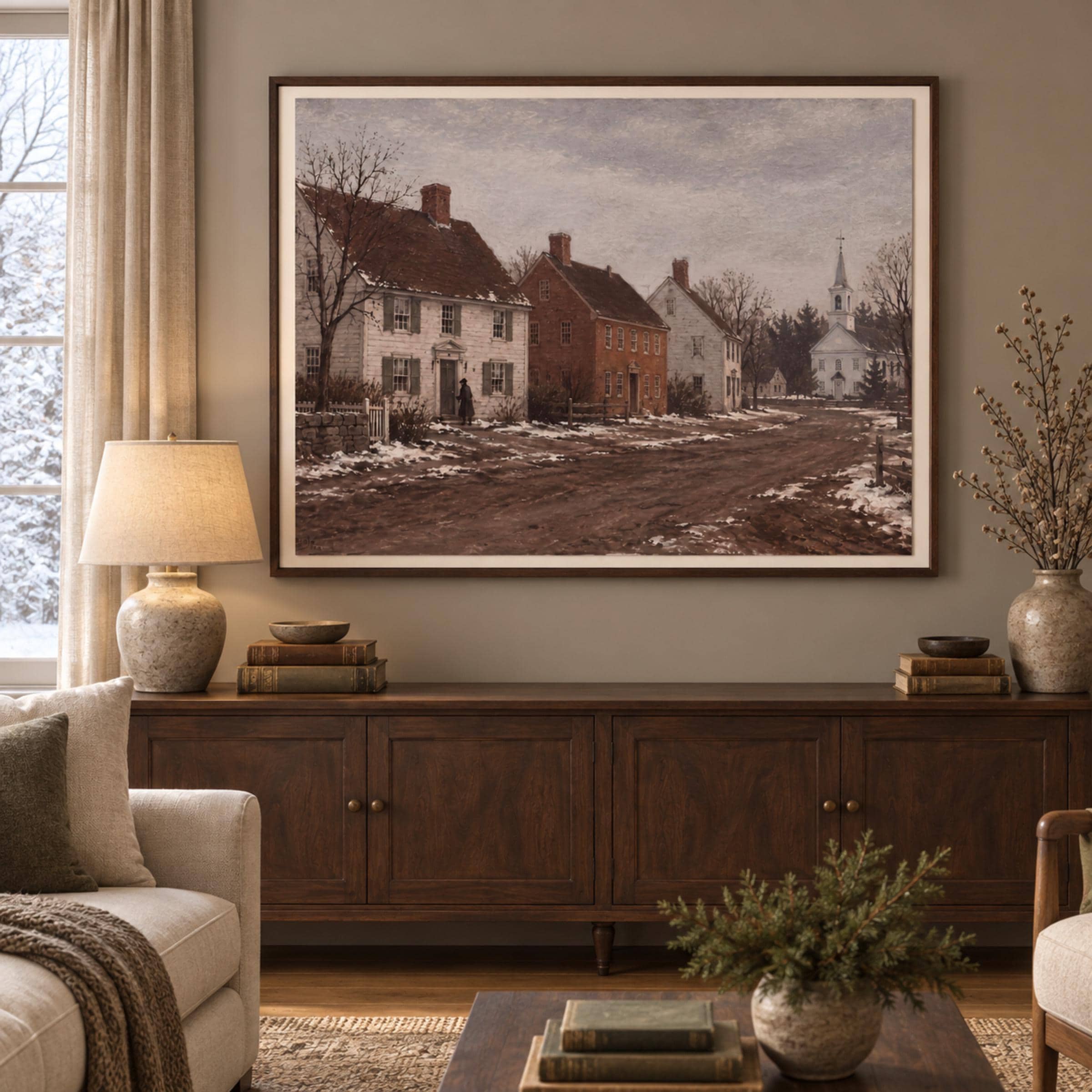 Snow along the Old Village Road — image 4
