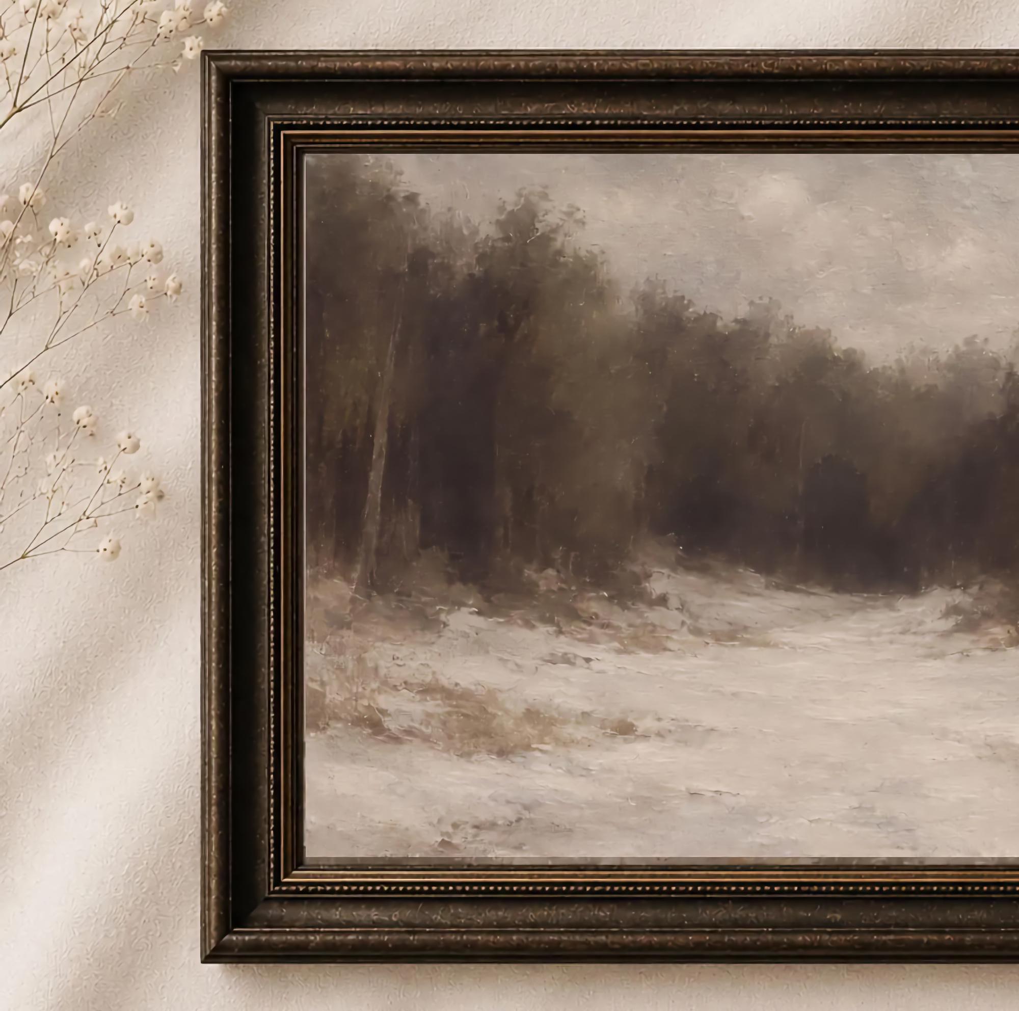 Winter Clearing beneath Dark Trees — image 2