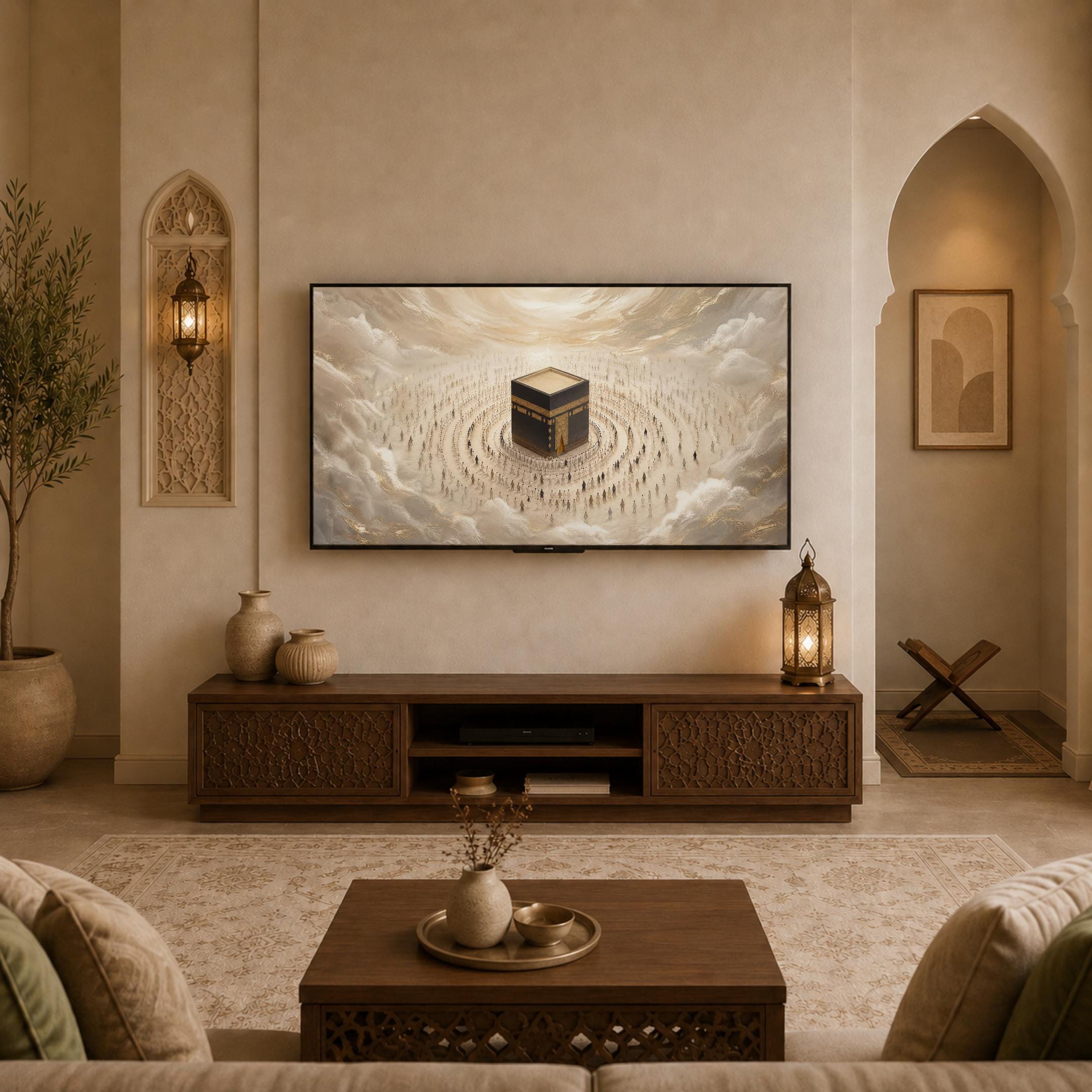 Kaaba Frame TV, Hajj Pilgrimage Tawaf Scene, Islamic Art for Samsung The Frame (Digital Download) — image 5