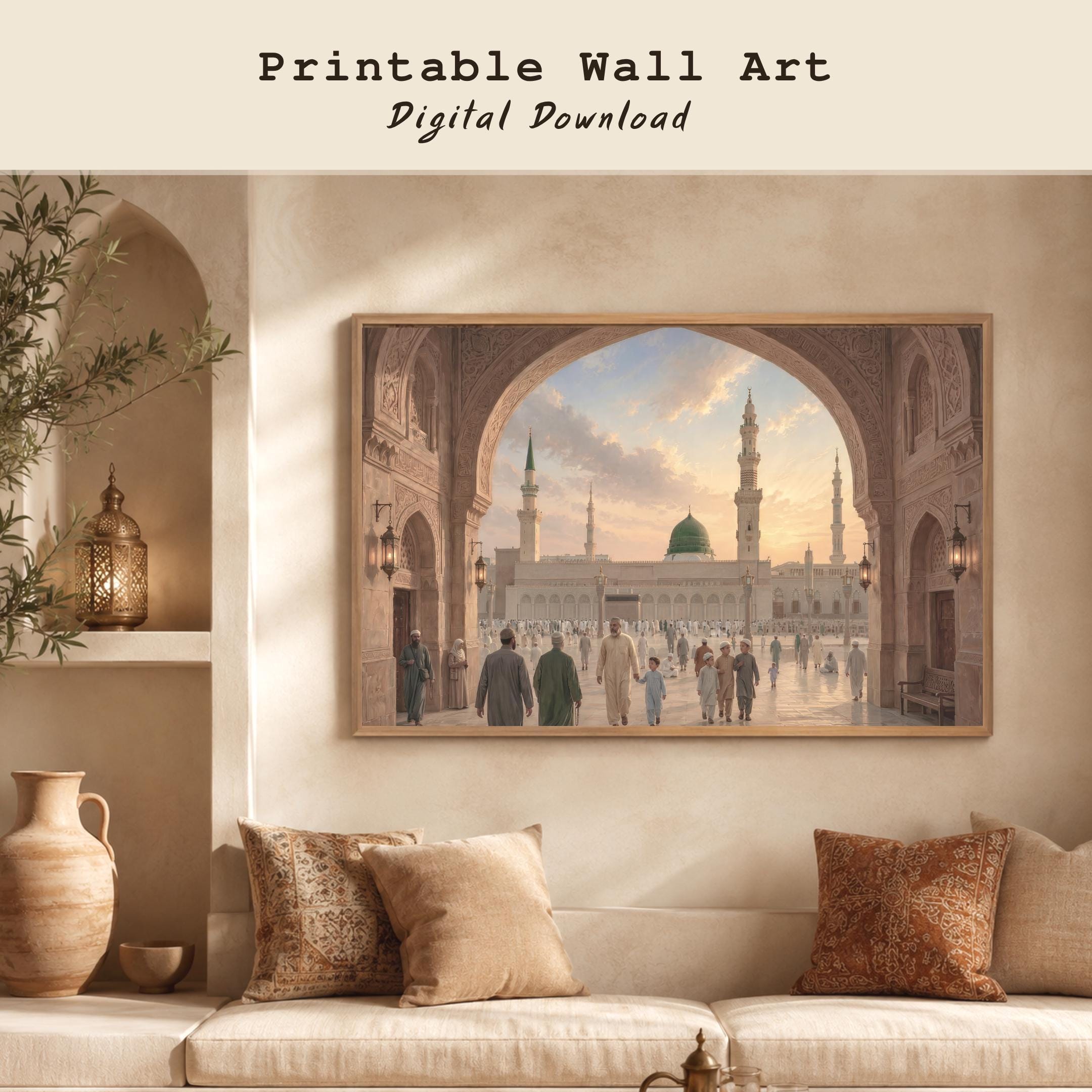 Medina Courtyard through a Wide Arch