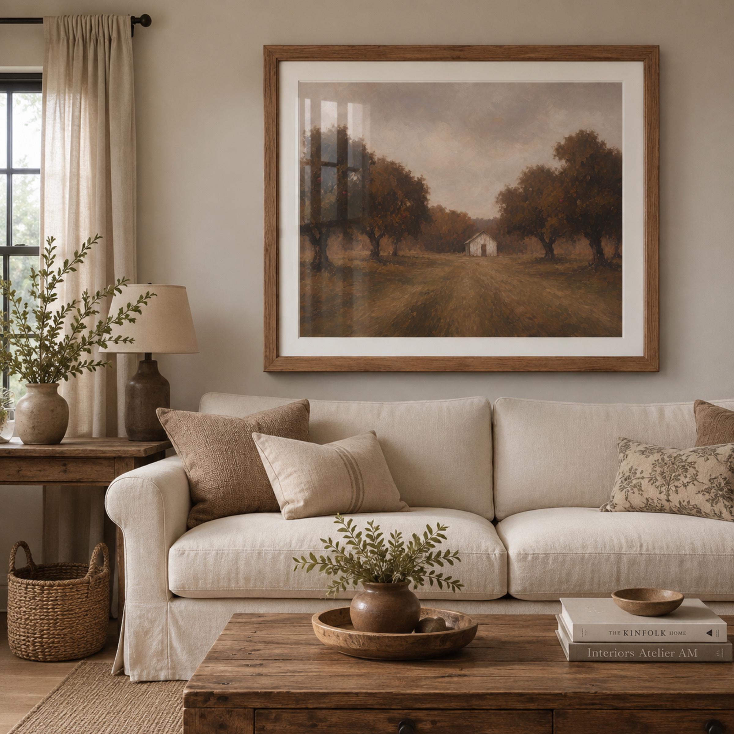 Fall Orchard Wall Art | Rustic Apple Grove Print | Autumn Printable Digital Download — image 3