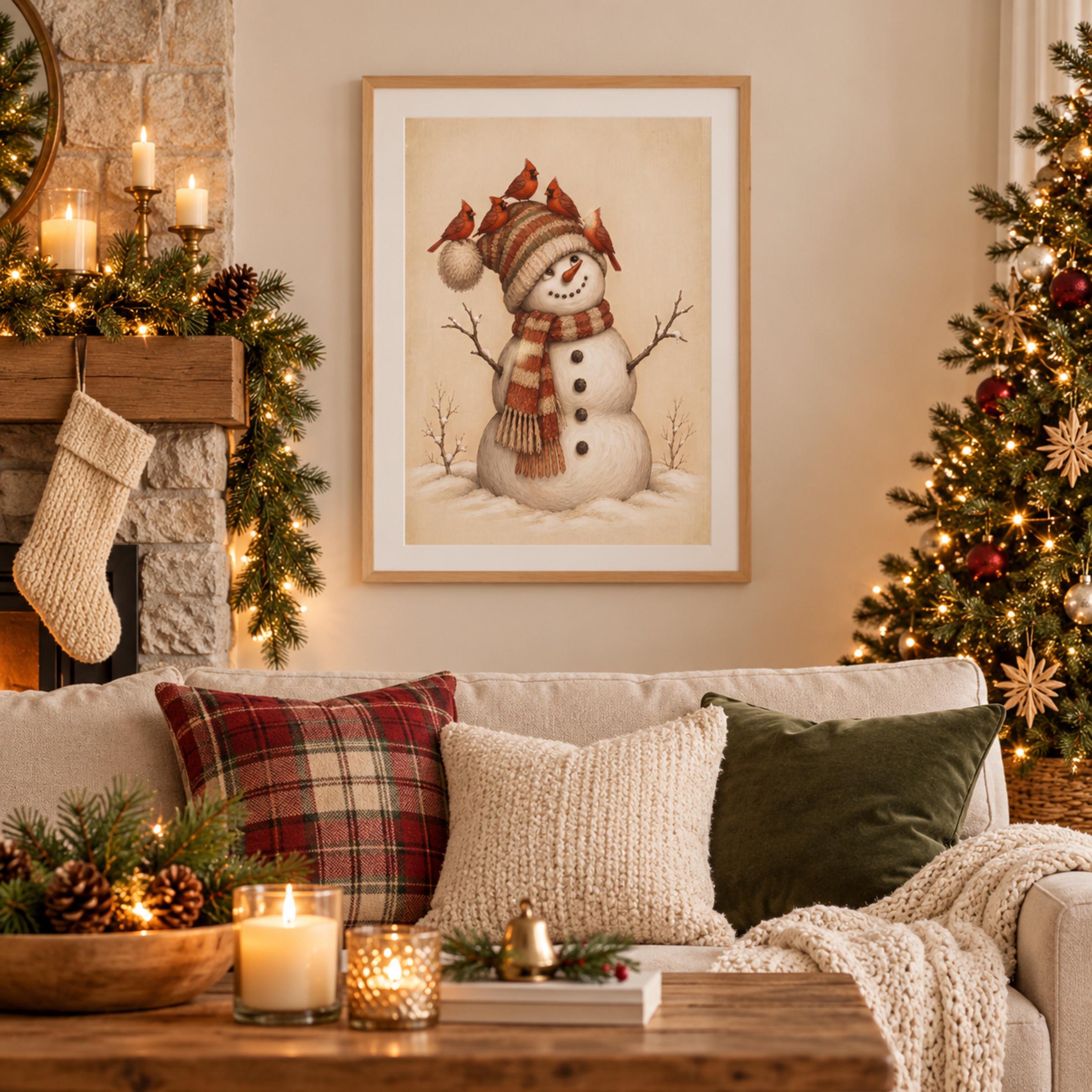 Snowman & Cardinal Companions — image 3
