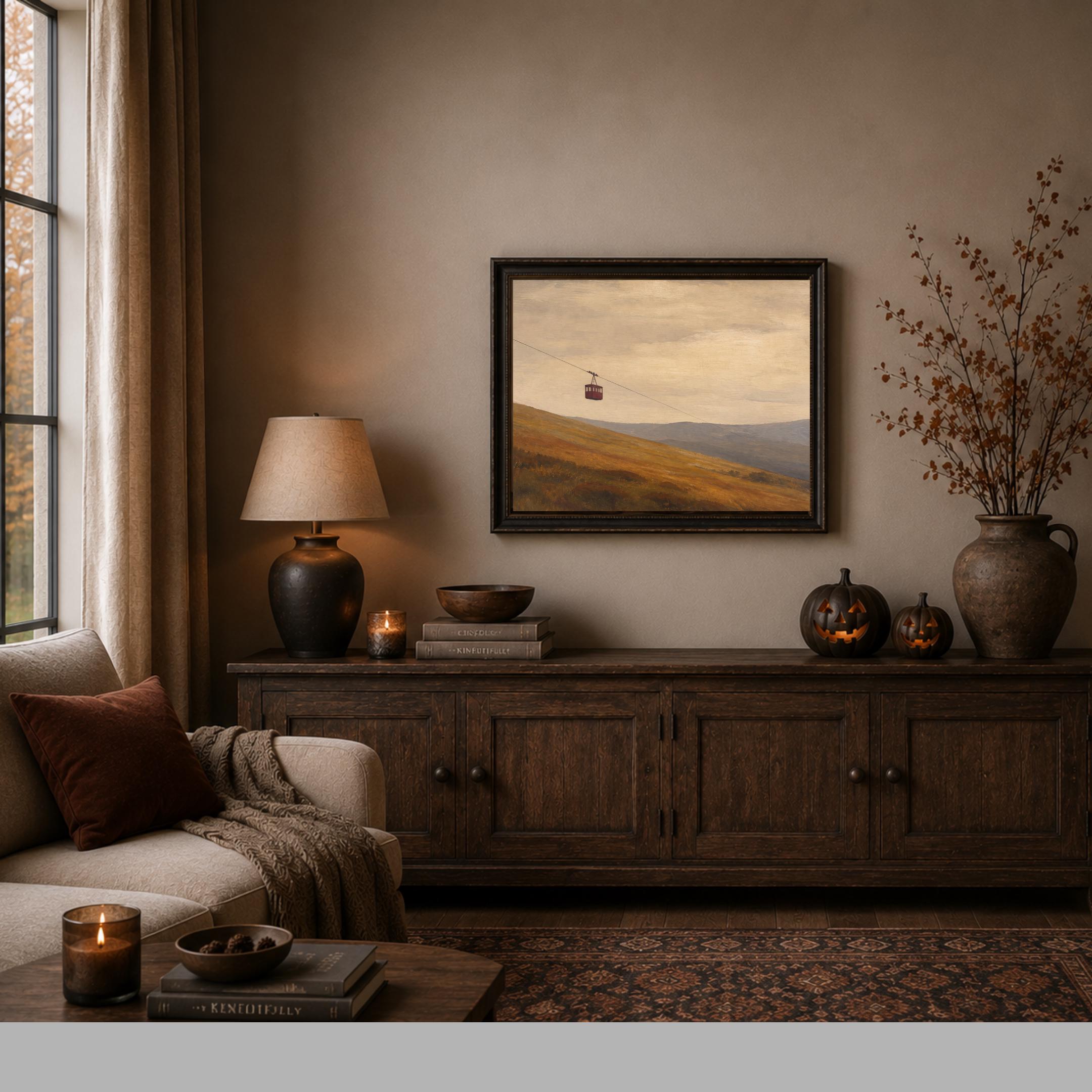 Vintage Mountain Landscape Wall Art | Neutral Countryside Print | Rustic Printable Digital Download — image 7