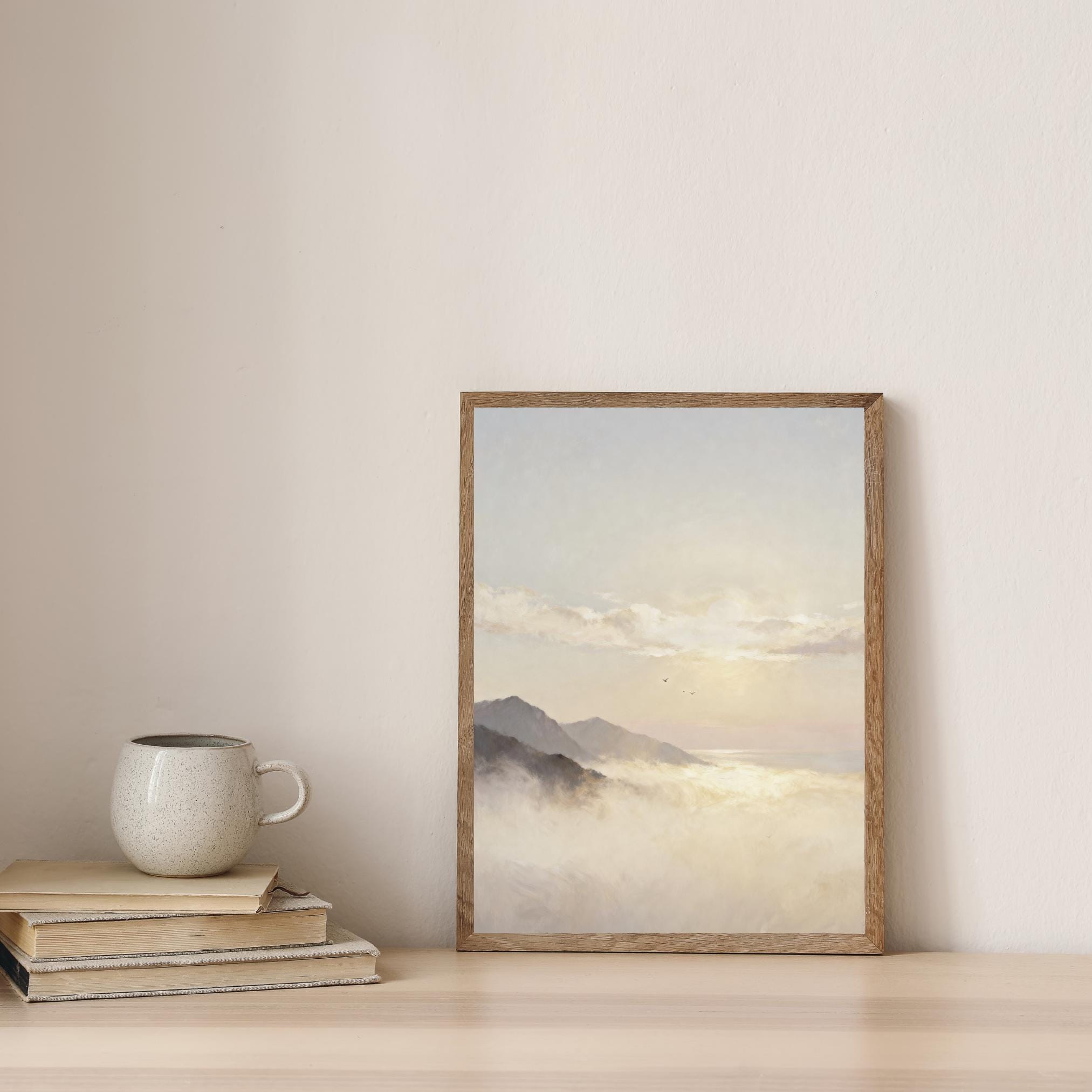 Neutral Coastal Printable Wall Art, Soft Ocean Landscape, Serene Bedroom Decor Digital Download — image 8