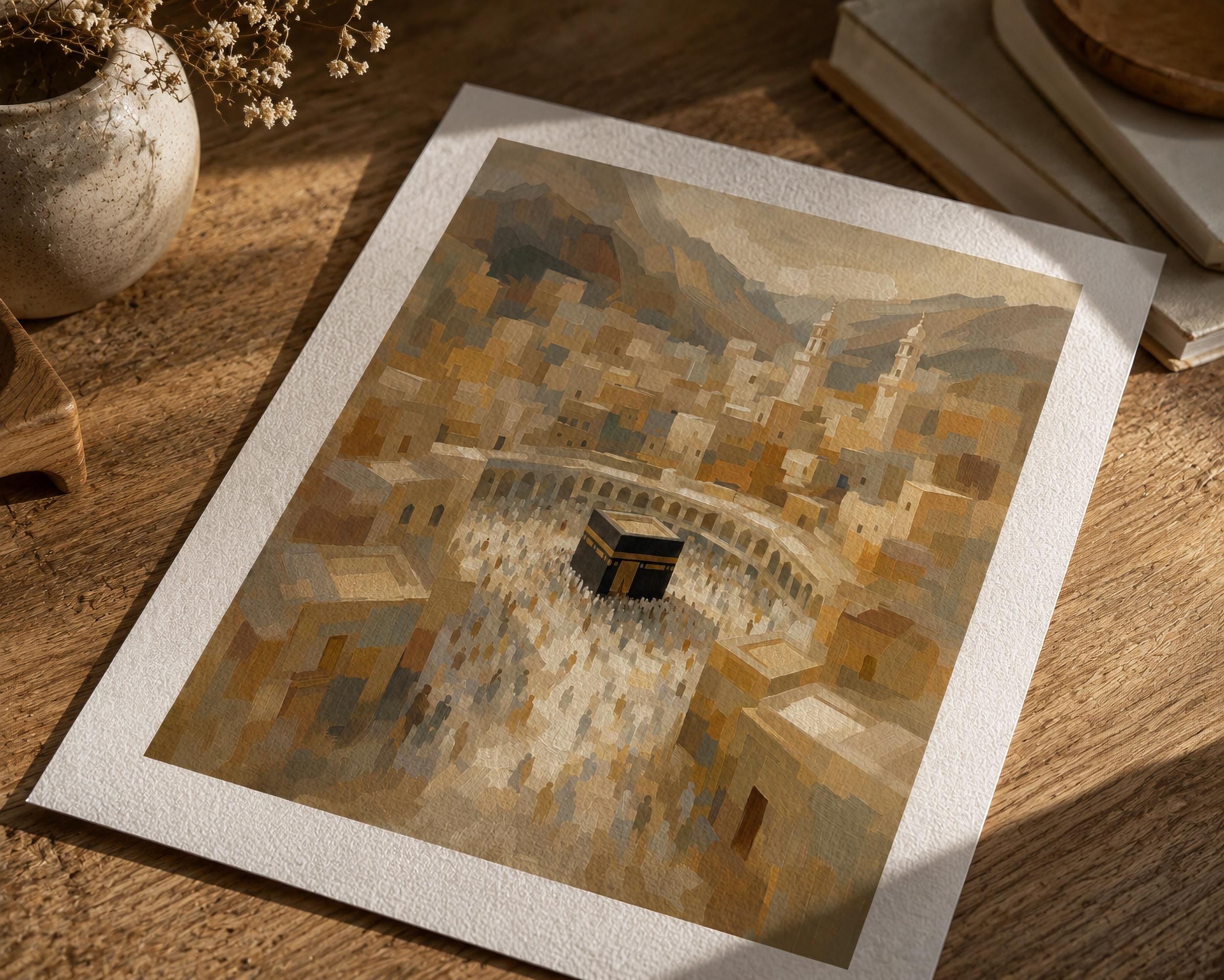 Abstract Kaaba Islamic Wall Art Printable, Vintage Paintings, Mecca Wall Decor (Digital Download) — image 6