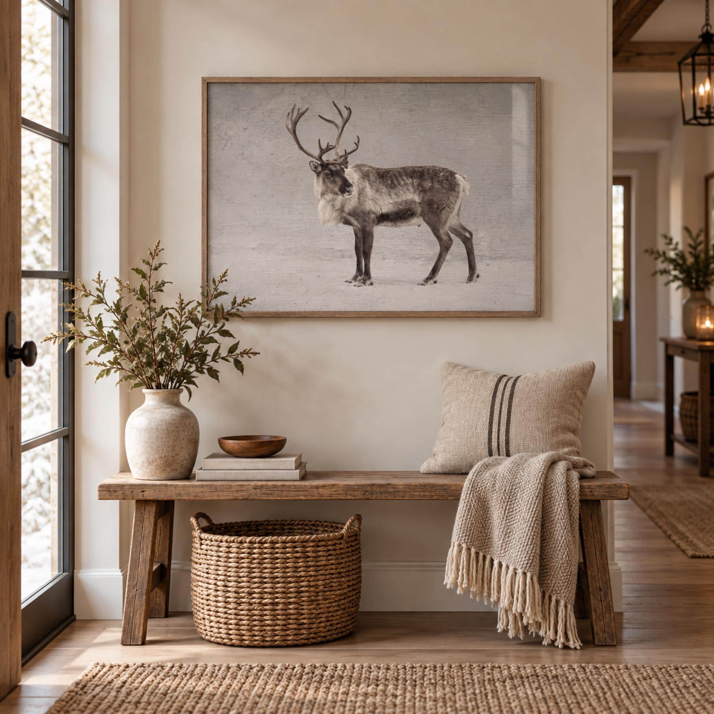 Reindeer against a Pale Winter Sky — image 4