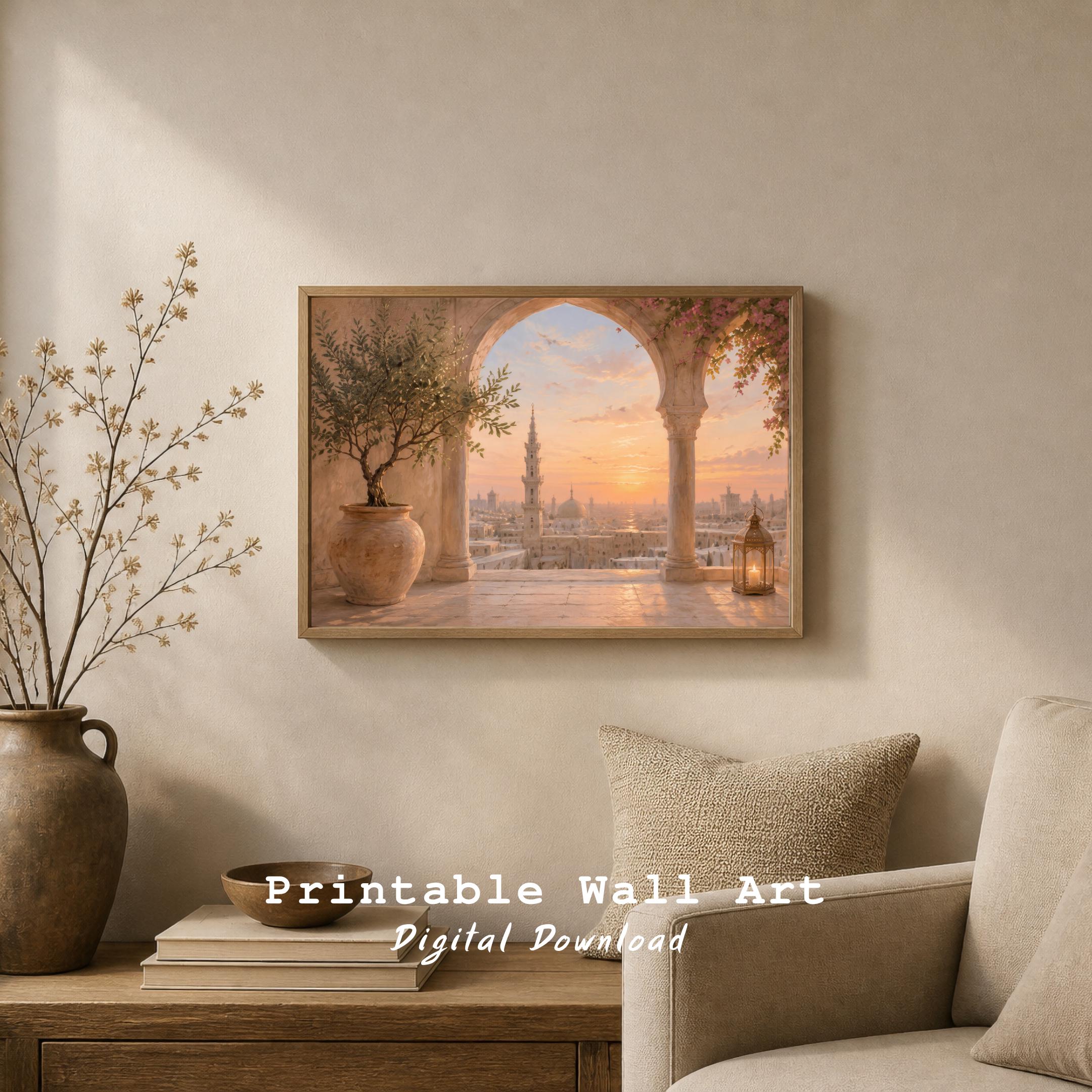 Sunset Mosque View beyond the Olive Tree — image 4