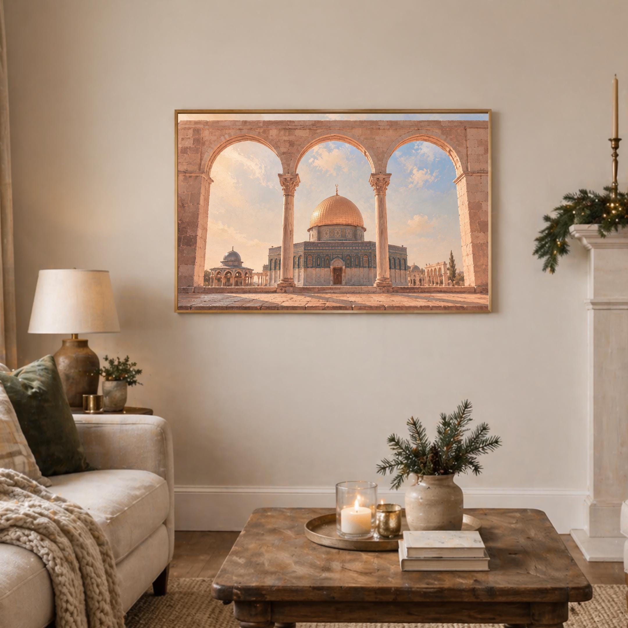 Dome of the Rock Jerusalem Islamic Frame TV Art 4K Digital Download Display — image 3