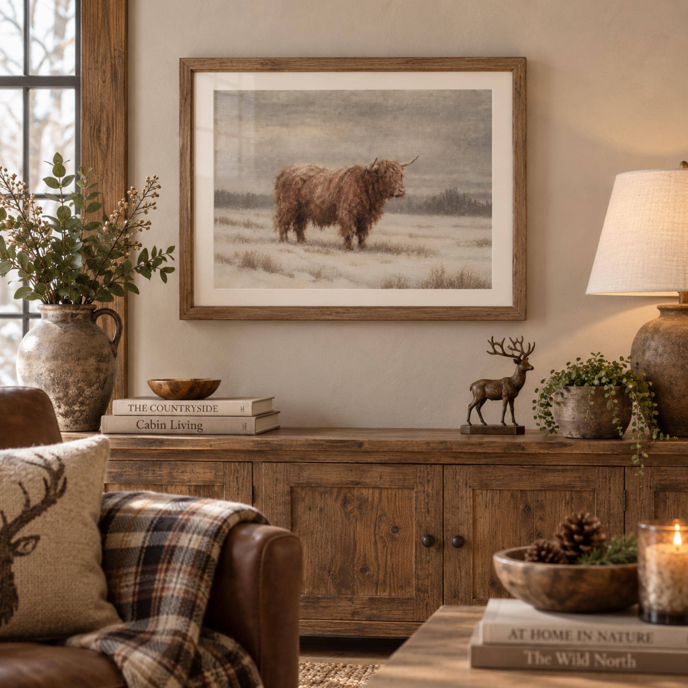 Highland Cow in a Winter Field — image 5