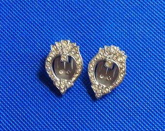 Vintage 1930a Art Deco Rhinestone Dress Clips