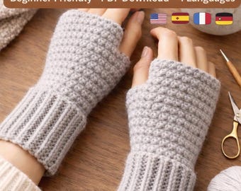 Einfache Anleitung für Anfänger mit Fingerlose Handschuhe Häkelanleitung
