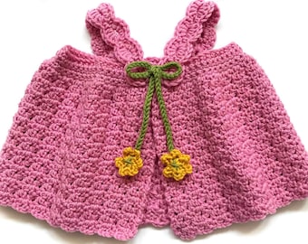 Crochet Pinafore Baby Dress Pattern – Lea Design (PDF Pattern)