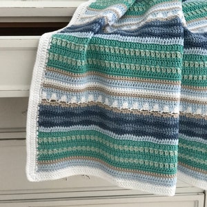 Crochet Baby Blanket Pattern Sailboats Baby Blanket Pattern Easy Crochet Patterns by Deborah O'Leary English Only image 2