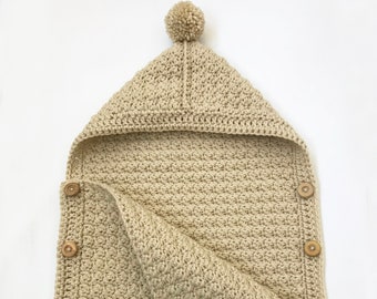 Crochet Baby Sleeping Bag - Easy Cocoon Pattern - by Deborah O'Leary Patterns - English Only
