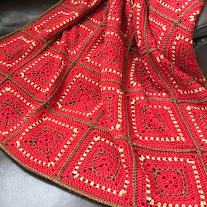 Häkeldecke Anleitung - Oma Quadratische Babydecke Häkelanleitung - Einfache Häkelanleitungen von Deborah O&#39;Leary Patterns - English Only
