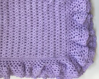 Crochet Baby Blanket Pattern - Heirloom Lace -Easy Crochet Patterns by Deborah O'Leary - English Only