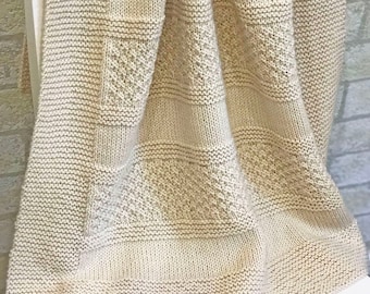 Easy Knit Baby Blanket Pattern – Brighten Blanket (PDF Pattern)