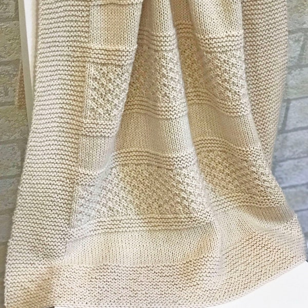 Easy Knit Baby Blanket Pattern – Brighten Blanket (PDF Pattern)