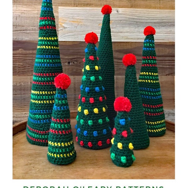 Crochet Christmas Tree Pattern - Xmas Tree Pattern - Easy Christmas - by Deborah O'Leary Patterns - English Only