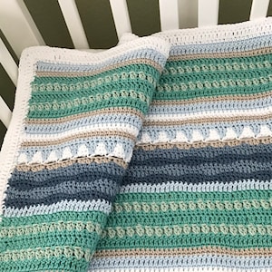 Crochet Baby Blanket Pattern Chunky Crochet Blanket Easy Crochet Pattern by  Deborah O'leary Patterns English Only 