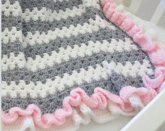 Crochet Baby Blanket Pattern - Granny Stitch - Easy Crochet Patterns by Deborah O'Leary - English Only