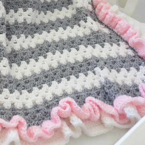 Modified Sedge Stitch Baby Blanket Crochet Pattern Etsy