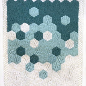 Crochet Baby Blanket Pattern Crochet Heart Hexagon Pattern Easy Pattern by Deborah O'Leary Patterns English Only image 9