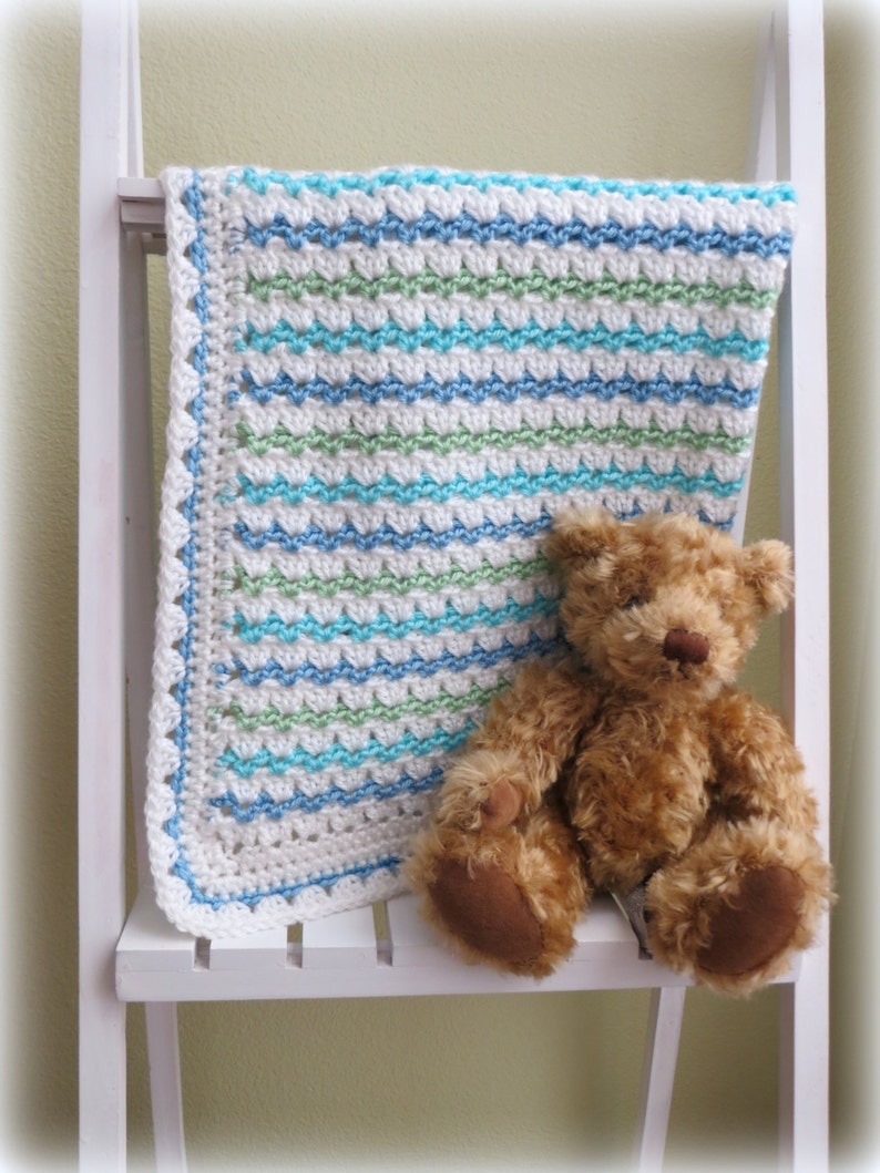 Crochet Baby Blanket Pattern Easy Crochet Patterns by Deborah O'Leary English Only imagem 4