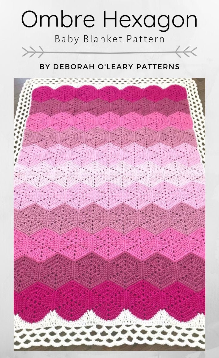 Crochet Baby Blanket Pattern Hexagon Crochet Pattern Easy Pattern by Deborah O leary Patterns English Only Etsy Canada