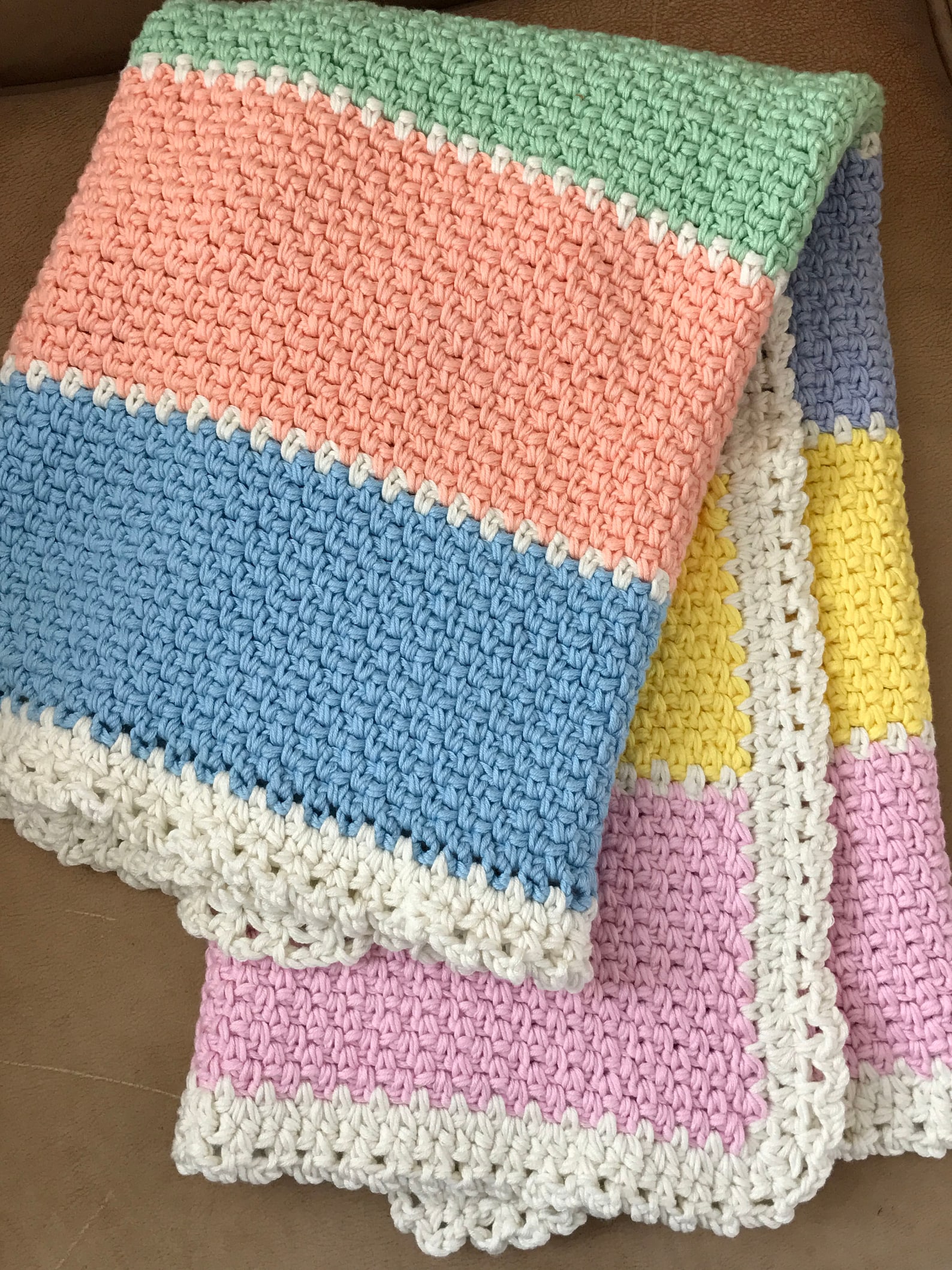 Crochet Baby Blanket Pattern Chunky Crochet Blanket Easy Etsy