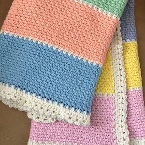 Crochet Baby Blanket Pattern Chunky Crochet Blanket Easy Pattern by Deborah O'Leary Patterns English Only image 4