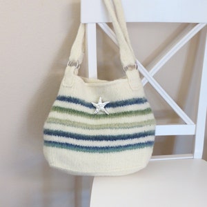 Knit Bag Pattern, Felted Purse, Iris Stripe Knitting Pattern by Deborah O'Leary Patterns English Only image 2