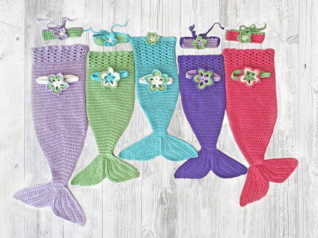 Mermaid Tail Crochet Pattern Newborn to 5T Mermaid Photo Prop Baby