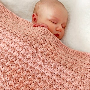 Crochet Baby Blanket Pattern - Chunky Blanket Pattern - Easy Pattern by Deborah O'Leary Patterns - English Only