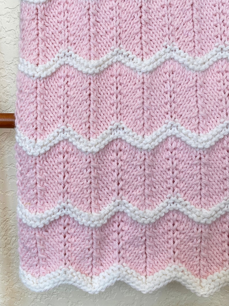 Knit Baby Blanket Pattern Cheyenne Blanket Easy Pattern by Deborah O'Leary Patterns English Only image 6