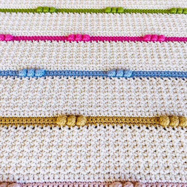Crochet Baby Blanket Pattern - Easy Crochet Pattern - Sweet Pea Baby Blanket - by Deborah O'Leary Patterns - English Only