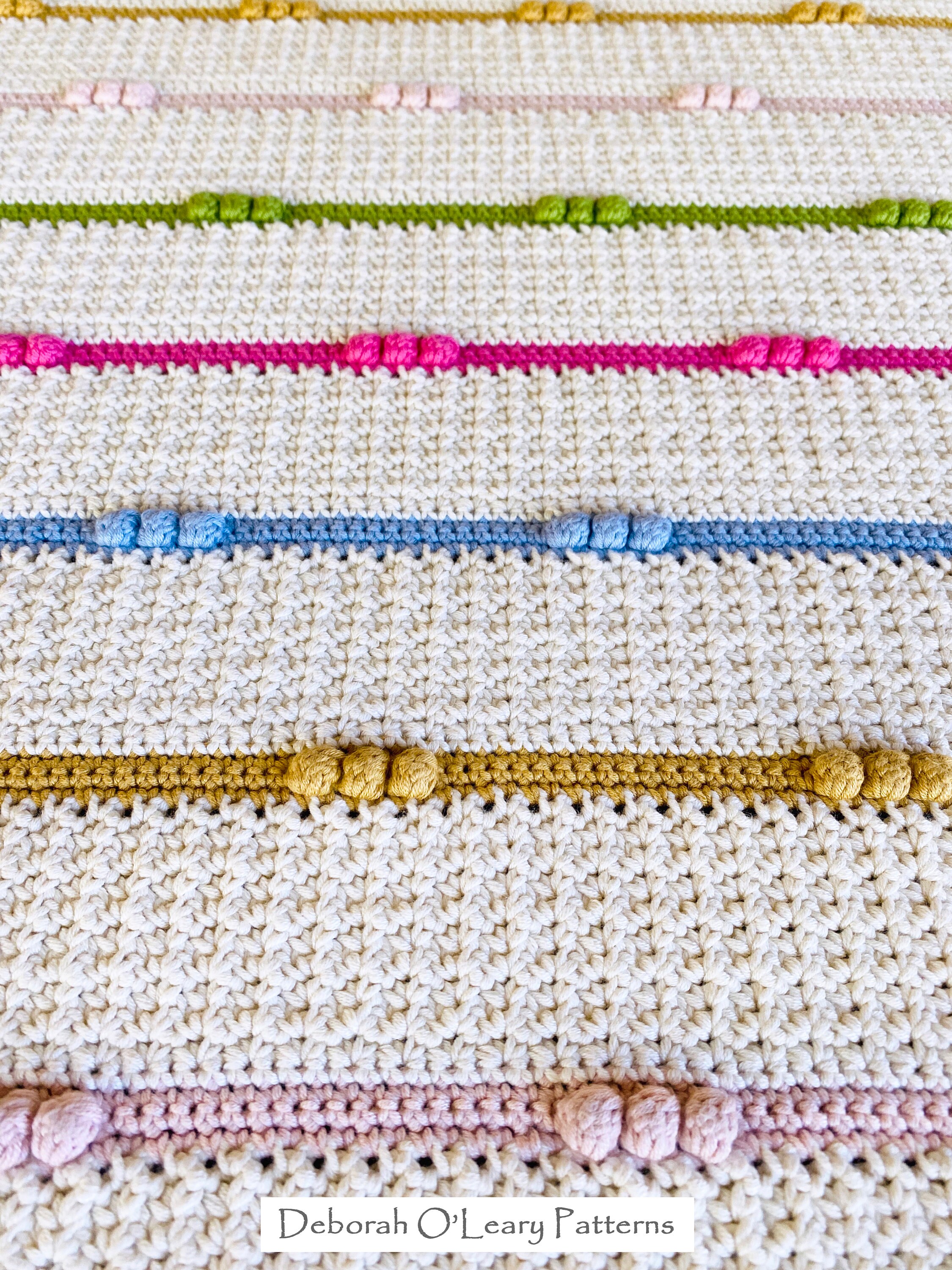 Crochet Baby Blanket Pattern - Easy Crochet Pattern - Sweet Pea Baby Blanket - by Deborah O'Leary Patterns - English Only