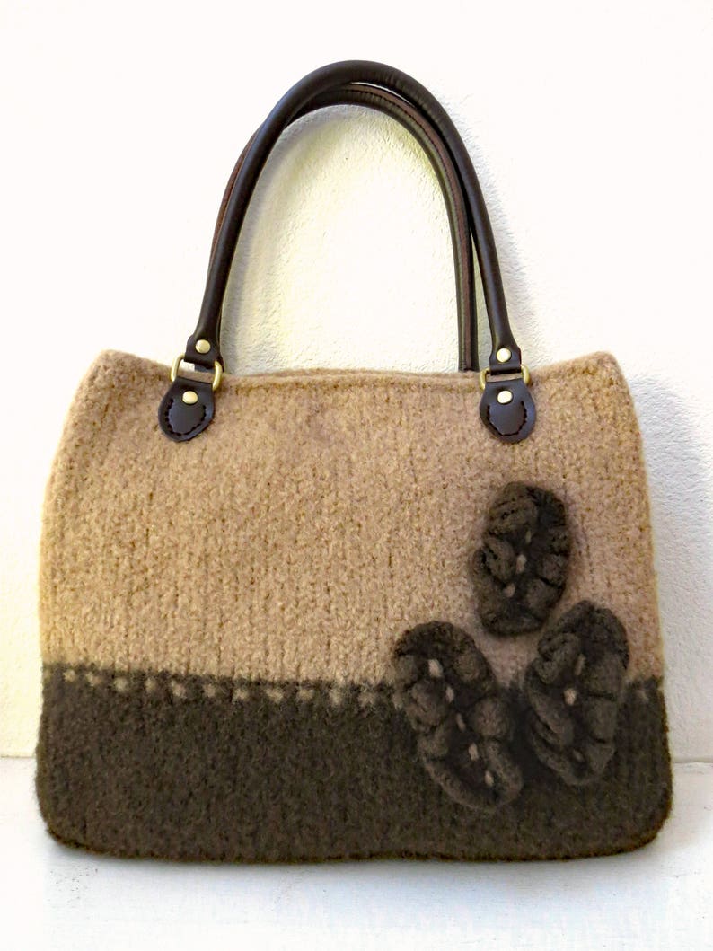 Knit Bag Pattern, Felted Purse Pattern, Knitting Pattern, Instant Download, PDF Knitting patterns by Deborah O'Leary English Only image 2