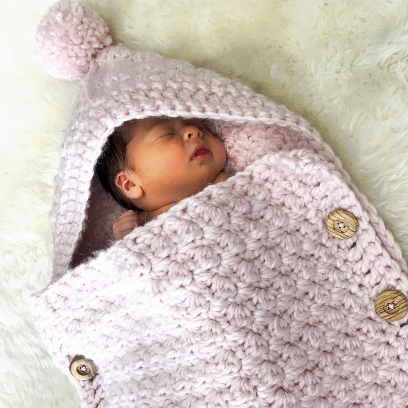 Crochet Baby Sleeping Bag Easy Cocoon Pattern by Deborah O'Leary Patterns English Only image 2