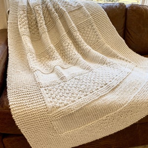 Knit Throw and Baby Blanket Pattern Brighten Blanket Easy Pattern by Deborah O'Leary Patterns English Only image 2