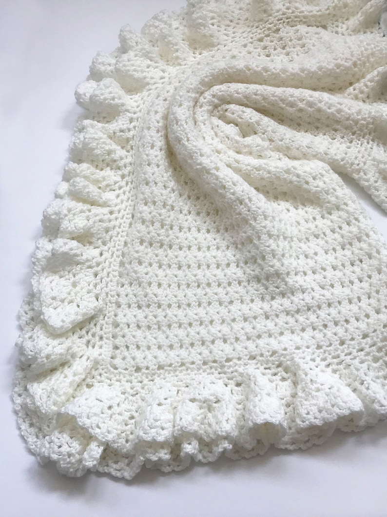 Crochet Baby Blanket Pattern Heirloom Lace easy Crochet Etsy
