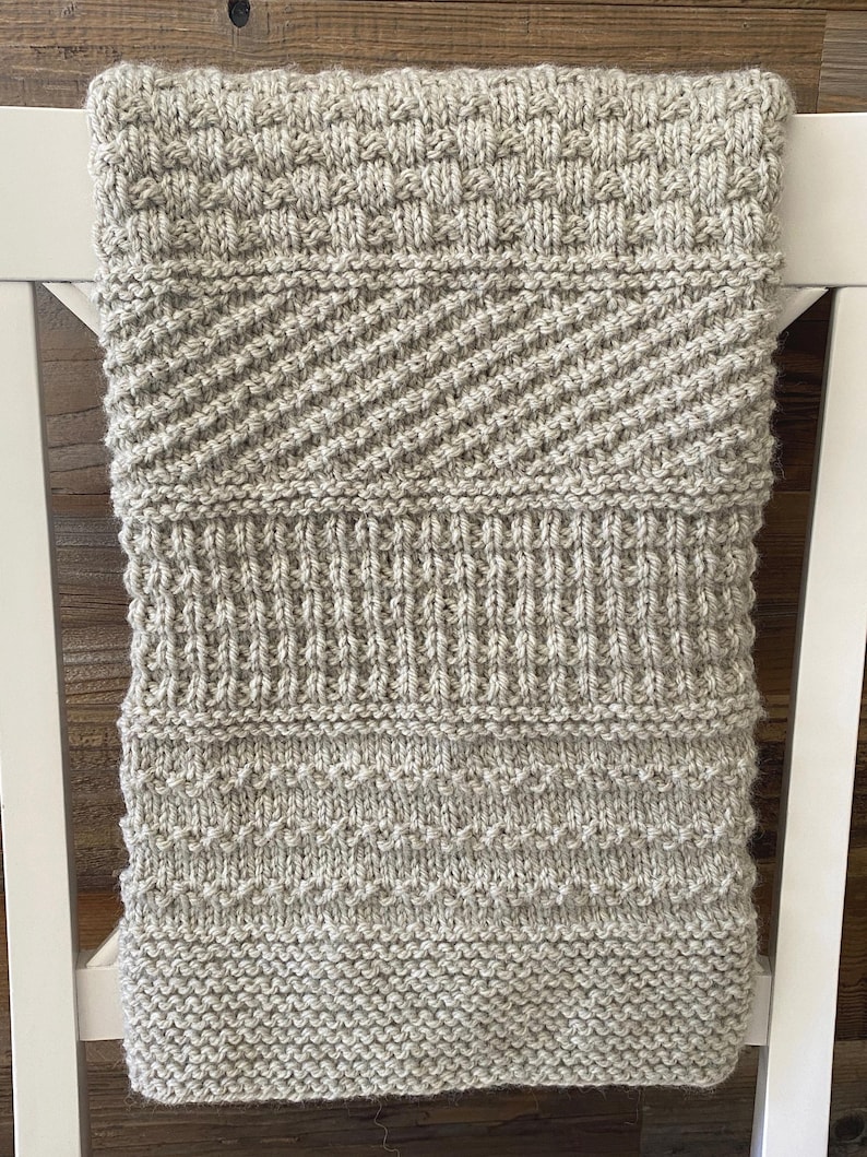 Clary Baby Blanket Knit Pattern – Easy DK, Worsted or Chunky Yarn (PDF Pattern) image 5